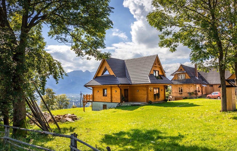 Góralskie drewniane domy